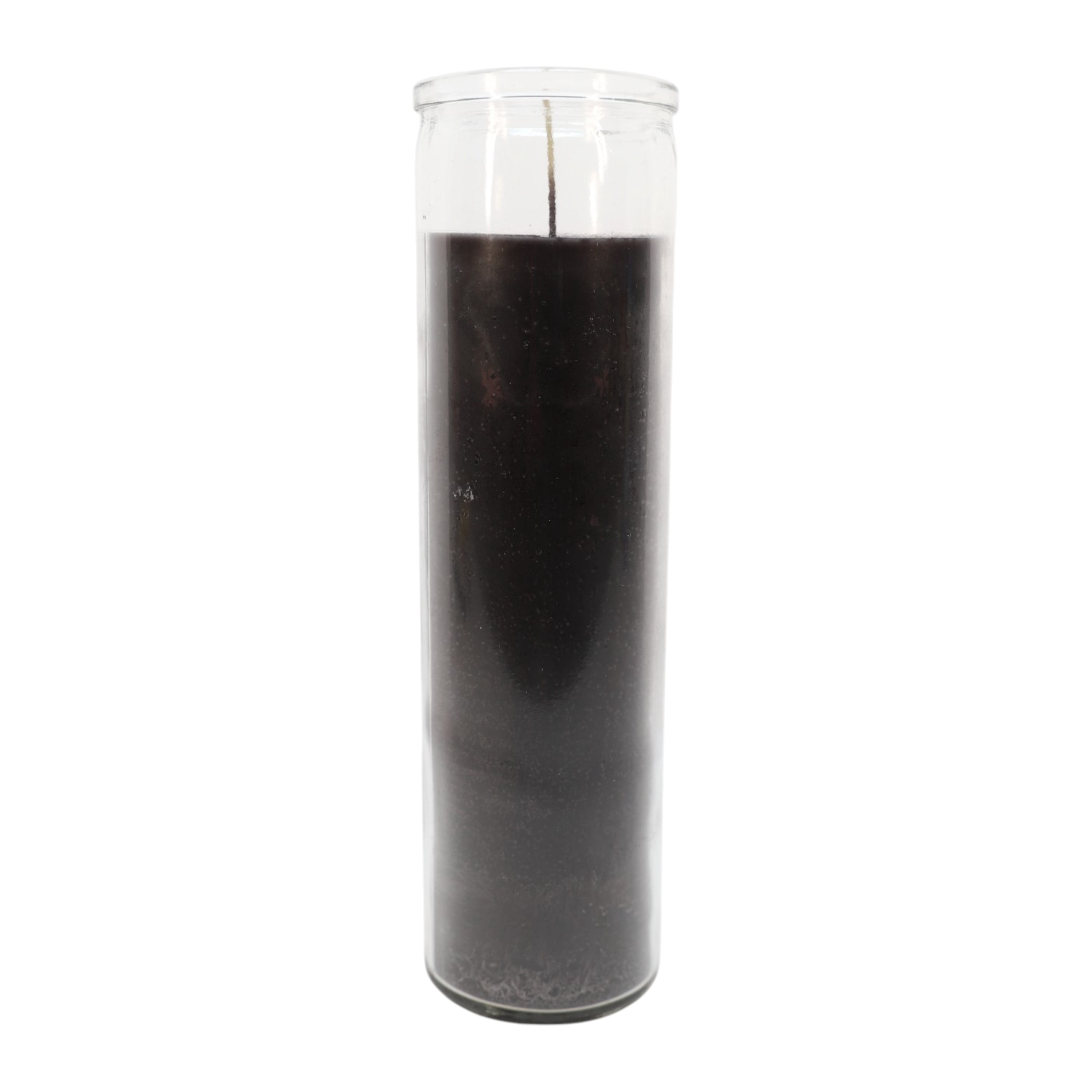 (4 pack) MagicLight Religious Candles 9.6 oz - Clear Glass Jar, Unscented Black Wax