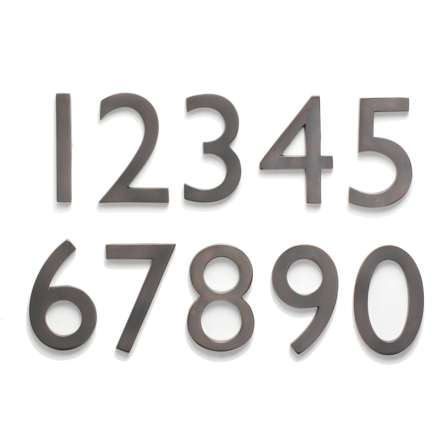 Architectural Mailboxes 3582DC Number 8 Solid Cast Brass 4 inch Floating House Number Dark Aged Copper ''8''