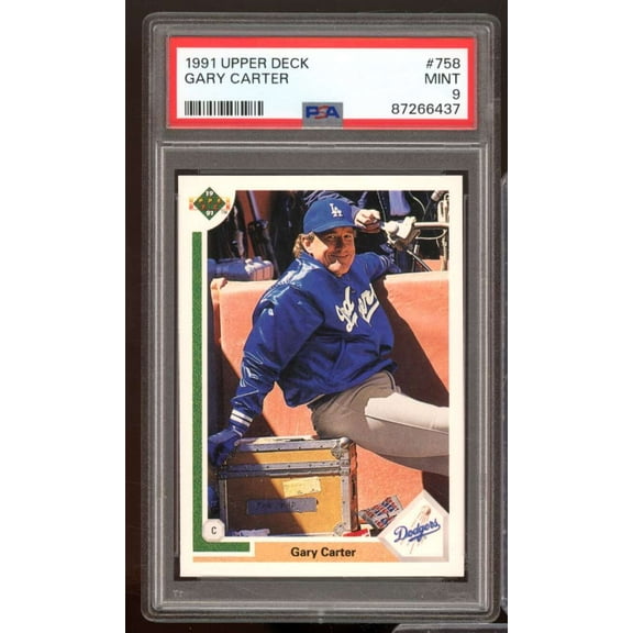 Gary Carter Card 1991 Upper Deck #758 PSA 9
