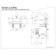 thumbnail image 4 of Kingston Brass KS1602PKL 4 in. Centerset Bathroom Faucet, Polished Brass, 4 of 4