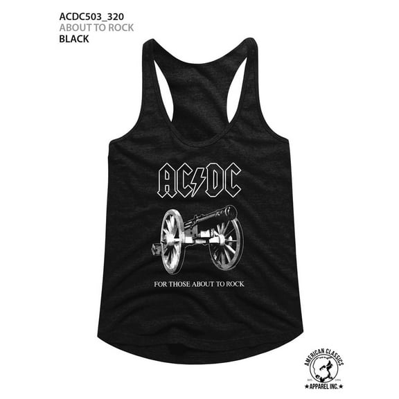 AC/DC Hard Rock Band Music Group About To Rock Album Womens Tank Top Tee