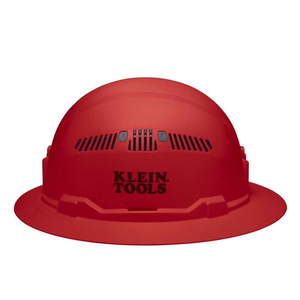 Klein Tools Full Brim Style Vented Hard Hat Red