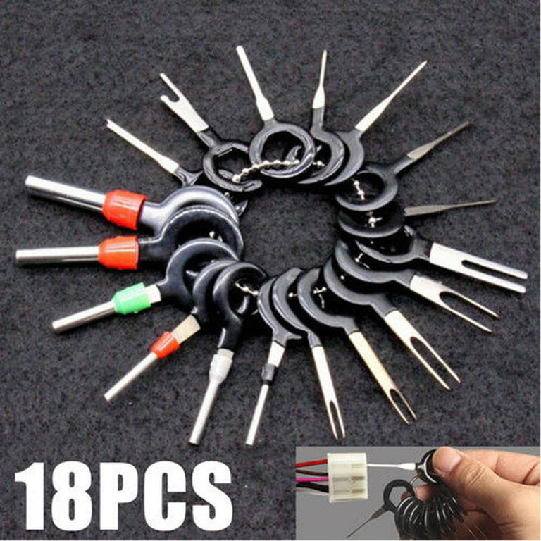 18Pcs Terminal Removal Tool Car Plug Circuit Board Wire Harness Terminal  Extraction Pick Connector Crimp Pin Remove Tools