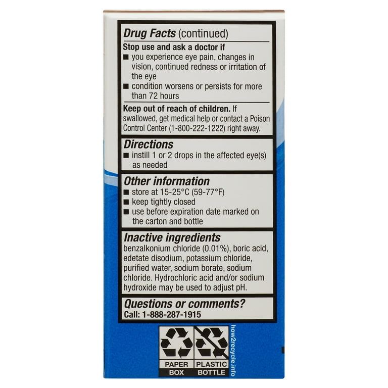 Equate: Sterile Artificial Tears Lubricant Eye Drops, .5 Fl Oz
