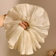 thumbnail image 2 of 2 Pcs Extra Large Scrunchies for Women Large Pearl Scrunchie Satin Oversized Silk Thick Elastic Hair Ties Jumbo Hair Scrunchies for Buns, Sleep & Ponytail, 2 of 2