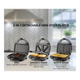 thumbnail image 3 of Efficient 3-in-1 Electric Breakfast Machine - Non-Stick Rapid Heating Sandwich Maker, Waffle Maker ,Easy to Operate, 3 of 5
