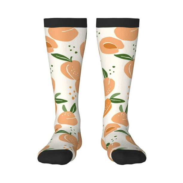 Balery Peaches Calcetines novedosos Calcetines deportivos Calcetines hasta la rodilla Calcetines de algodón Calcetines originales y geniales
