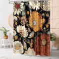 thumbnail image 2 of Boho Floral Small Stall Shower Curtain 36 x 72, Abstract Flower Narrow Half Size Chic Shower Curtains for Mid-Century Bathroom Decor, Modern Shower Curtain 36 inch, 2 of 6