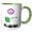 Green/White, variant on 3drose, Image of Cartoon with Crowd of Men and Beer Sale, 15oz Mug