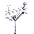 thumbnail image 2 of ARC GB1830-WH Fold-Up Support Grab Bar with Adjustable Leg, Available in Various Colors, 2 of 3