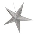 thumbnail image 2 of Forma de estrella Papel Bombilla de lámpara Jaula Lámpara colgante Pantalla de lámpara Cubierta colgante Pantalla de lámpara en apariencia de estrella para decorac Plata 90cm Yotijar Decoración navideña, 2 of 10