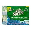 Irish Spring Moisture Blast Deodorant Bar Soap with Hydrobeads, 2 x 3.75 oz, 6 Pack