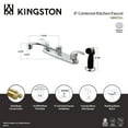 thumbnail image 4 of Kingston KB6272LL Legacy Two-Handle 4-Hole 8" Centerset Kitchen Faucet with Side Sprayer in Polished Chrome, 4 of 4