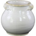 thumbnail image 3 of Urban Trends Collection Ceramic Tall Round Bellied Tuscan Pot with Handles - Distressed Gloss Grey- Small, 3 of 3