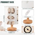 thumbnail image 3 of Hedgehogs Cartoon Table Lamp USB Bedside Desk Nightstand Lamp Printed Gifts Small Lamp Wood Base for Bedroom Living Room Kids Room College Dorm, 3 of 7