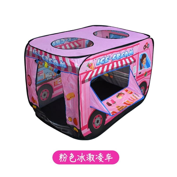 Tienda de juegos para niños, plegable camión de bomberos de teatro al aire libre, camión de helados de coche de policía, casa de juegos para niños, juguetes de interior para niños, regalo