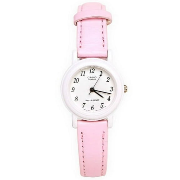 Casio Women's Light Pink Genuine Leather Analog Watch LQ139L-4B1