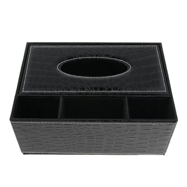 Servilleteros de Caja de Pañuelos Faciales de material cuero PU Rectangular para Oficina en hogar, Decoración Automotriz , perfecl Bandeja de soporte de estuche de tejido de PU