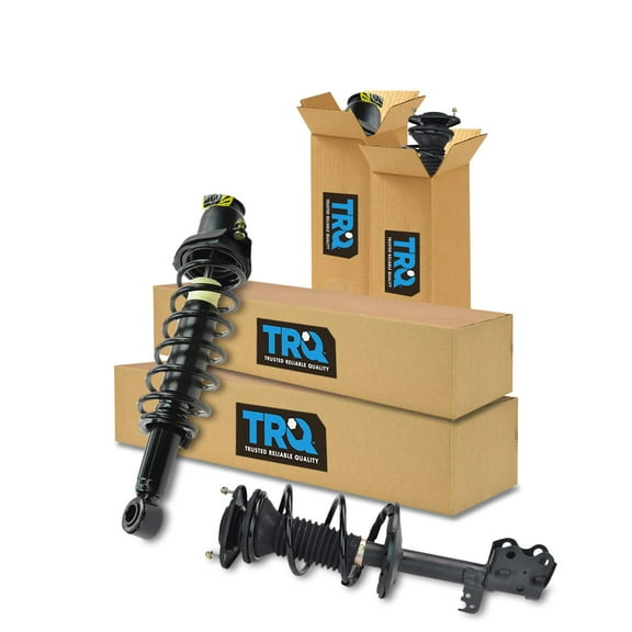 TRQ Front and Rear Strut & Coil Spring Assembly Set Driver & Passenger Sides Fits Select 04-09 Toyota Prius