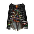 thumbnail image 2 of Elvqul Womens Christmas Tops Merry Christmas Knit T Shirts Black Pullover Ugly Crewneck Blouses for Women, 2 of 5