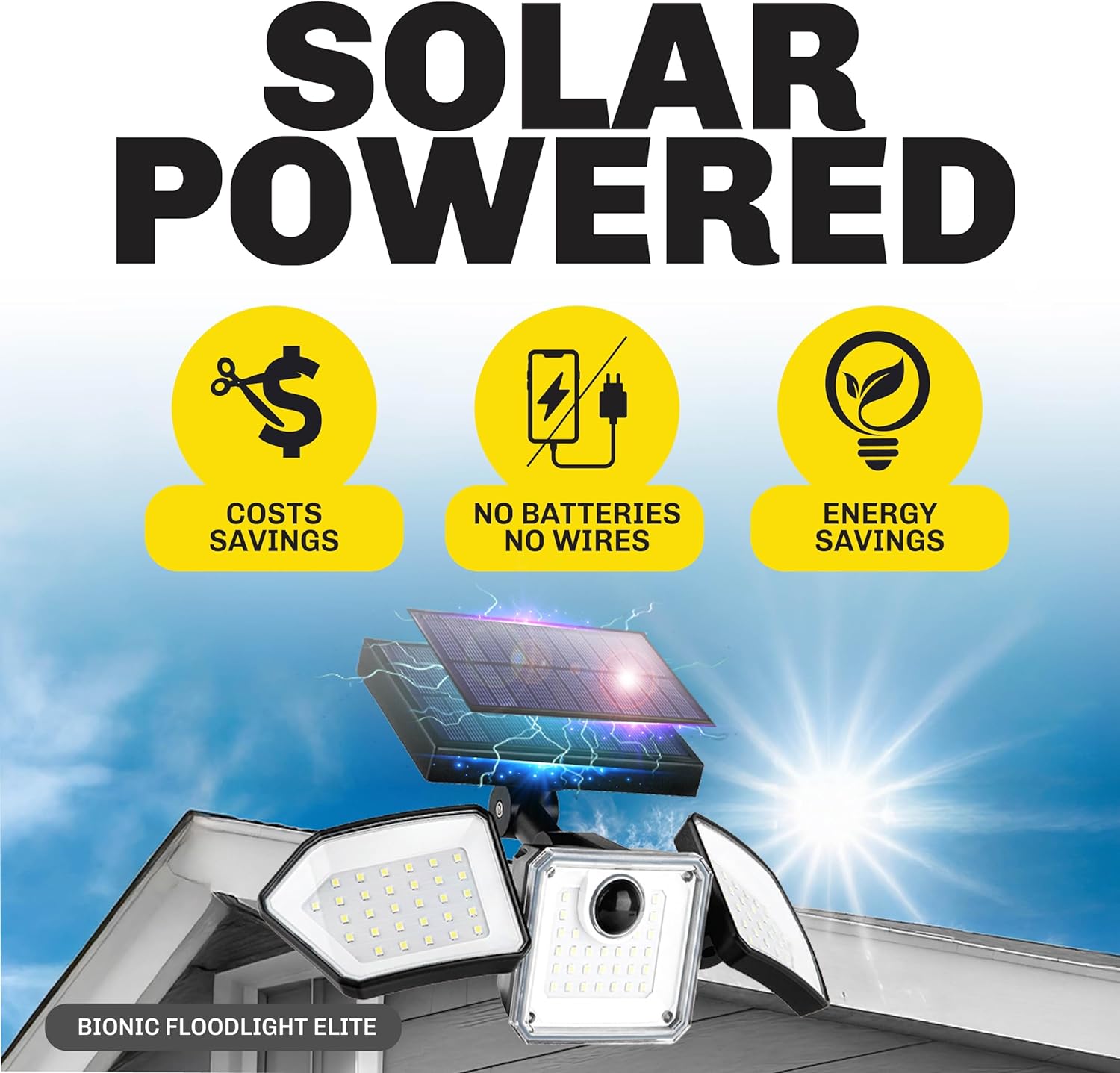 Bell + Howell Bionic Solar Flood Light, 2-Pack with Motion Sensor photo 2