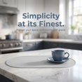 thumbnail image 6 of REGALWOVEN 6 Pack Silicone Placemats for Kitchen Dining Table Decor Washable Heat Resistant Table Placemats Wipeable Table Mat Light Gray 21*11in, 6 of 7