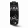 thumbnail image 3 of Black Titanium Polished Faceted Ring (9mm) - Size 8, 3 of 5