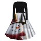 thumbnail image 2 of Puntoco Vestido vintage de manga larga con estampado navideño y cuello redondo para mujer Puntoco Puntoco-2890, 2 of 3