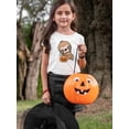 thumbnail image 2 of Halloween Sloth And Pumpkin T-Shirt Toddler -Image by Shutterstock,  3 Toddler, 2 of 4