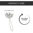 thumbnail image 3 of Set of 2 Magnetic Tulip Curtain Tiebacks – Elegant Resin Design with Strong Magnet – Chrome, 3 of 6