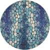 thumbnail image 6 of Unique Loom Estrella Collection Area Rug - Mar Bella (6' 1" Round Blue/Black), 6 of 8