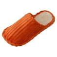 thumbnail image 4 of Womens Mens Scuff Slippers Casual Corduroy House Shoes Furry Lined Indoor Slip on Winter Warm Slides Watermelon Red Size 8, 4 of 4