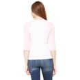 thumbnail image 3 of Women's Baby Rib 3/4 Sleeve Contrast Raglan T-Shirt, 3 of 3