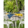 thumbnail image 3 of Outdoor Tablecloth with Umbrella Hole for Patio/Picnic/Party/Camping, Yellow Lemons Waterproof Table Cloth Round Cover Washable, Summer Botanical Farmhouse Rustic (Dia 60"), 3 of 8