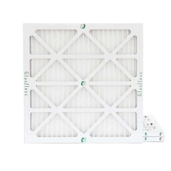 21-1/2 x 23-5/16 x 1 MERV 10 Pleated Air Filters by Glasfloss. 3 Pack. Replacement filters for Carrier, Payne, & Bryant.