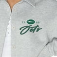 thumbnail image 3 of Women's Gameday Couture Ash New York Jets Full-Button Long Sleeve Overshirt, 3 of 3