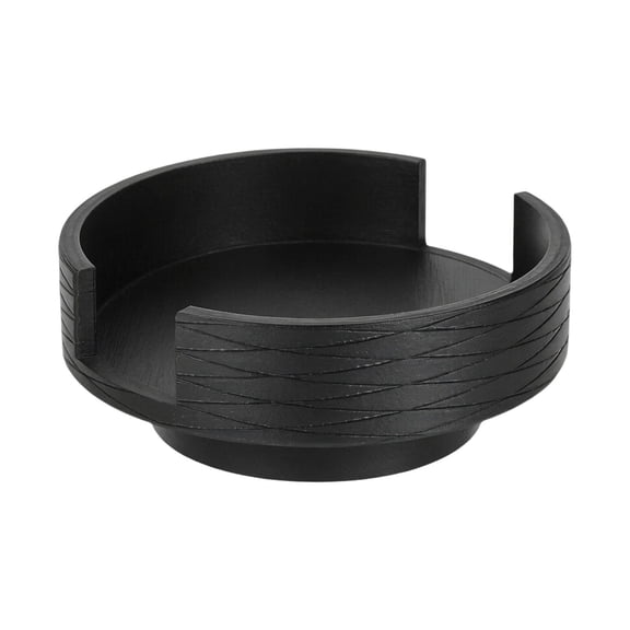 Universal Black Textured Round Sofa Cup Holder Adapter Couch Armrest Drink Cup Storage Tray Decor
