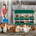 thumbnail image 3 of Roll Away Chicken Nesting Box – 8 Compartments, Pull-Out Cleanable Roosting Trays, Wall Mount Design for Easy Egg Collection, Perfect for Chicken Coops – Green Without Bracket Legs, 3 of 7