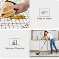 thumbnail image 4 of Anti Fatigue Kitchen Mat, Padded Kitchen Floor Mats 17.3"x29", Non Slip Waterproof Kitchen Rug, Geometric Comfort Standing Mat for Laundry, Office, Sink, Desk Brown and White, 4 of 6