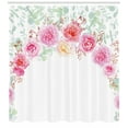 thumbnail image 3 of Ambesonne Shabby Flora Shower Curtain, Floral Wreath Peony, 69"Wx84"L, Multicolor, 3 of 3