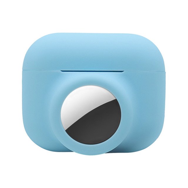 Funda para Airpods Pro, (Azul) Funda de Silicona 2 en 1 para AirTags - Funda para AirPods Pro, Funda de Prevención de Pérdida de Auriculares - Accesorios de Piel Protectora