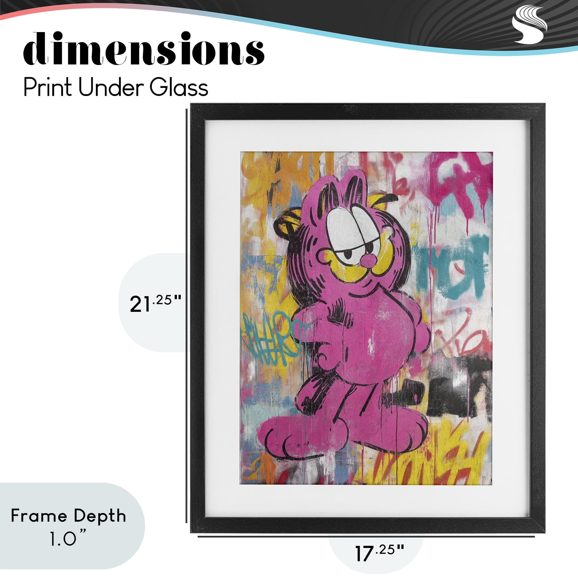 Stupell Industries Lazy Cat In City Modern Urban Black Framed Print Under Glass, design by Svetlana Aleynikova