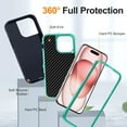 thumbnail image 2 of Dteck for iPhone 15 Pro Case, iPhone 15 Pro Magnetic Phone Case Compatible with MagSafe, Military Grade Drop Protection Heavy Duty Shockproof Phone Case for iPhone 15 Pro,Deep Blue + Mint, 2 of 6