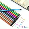thumbnail image 5 of Fugacal Drawing Colored Pencils, Metallic Color Pencils, Easy To Coloring School Office Painting Enthusiast Kids, 5 of 9