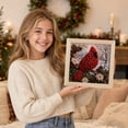 thumbnail image 3 of Christmas 3D Fabric Poke Art Kit, Vintage Holiday DIY Painting Craft Set with Wooden Frame, Handmade Christmas Decor for Adult (Glue Not Include) C, 3 of 4