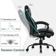 thumbnail image 4 of Furinno Home Office Ergonomic Swivel Tall Chair with Massage Lumbar Support, Black, 4 of 4