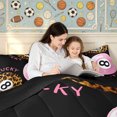 thumbnail image 4 of meiyoeat Vintage Billiards Queen Comforter Set 3 Pieces,Leopard Print Billiards Comforter Sets Queen,Pink Brown Black,Black Reversible,1 Comforter and 2 Pillowcases, 4 of 6