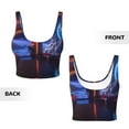 thumbnail image 5 of Picia Futuristic Bar Space View Sports Bra for Women,Padded Strappy Sports Bras Medium Support Yoga Bra with Removable Cups,Running Yoga Bra-XX-Large, 5 of 9