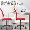 thumbnail image 6 of CL.HPAHKL Home Office Chair, Mid Back Mesh Desk Chair Height Adjustable Task Chair, Armless Rolling Swivel Chair with Lumbar Support for Teens Adults, Red, 6 of 7