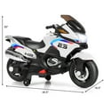 thumbnail image 2 of Costway 12V Kids Ride On Motorcycle Electric Motor Bike w/ Training Wheels & Light White, 2 of 10